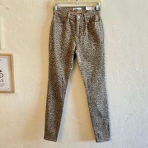 Pacsun NWT Leopard Print Hi Rise Jeggings Size 26